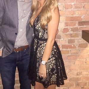 Beautiful black and cream lace dress! Worn once